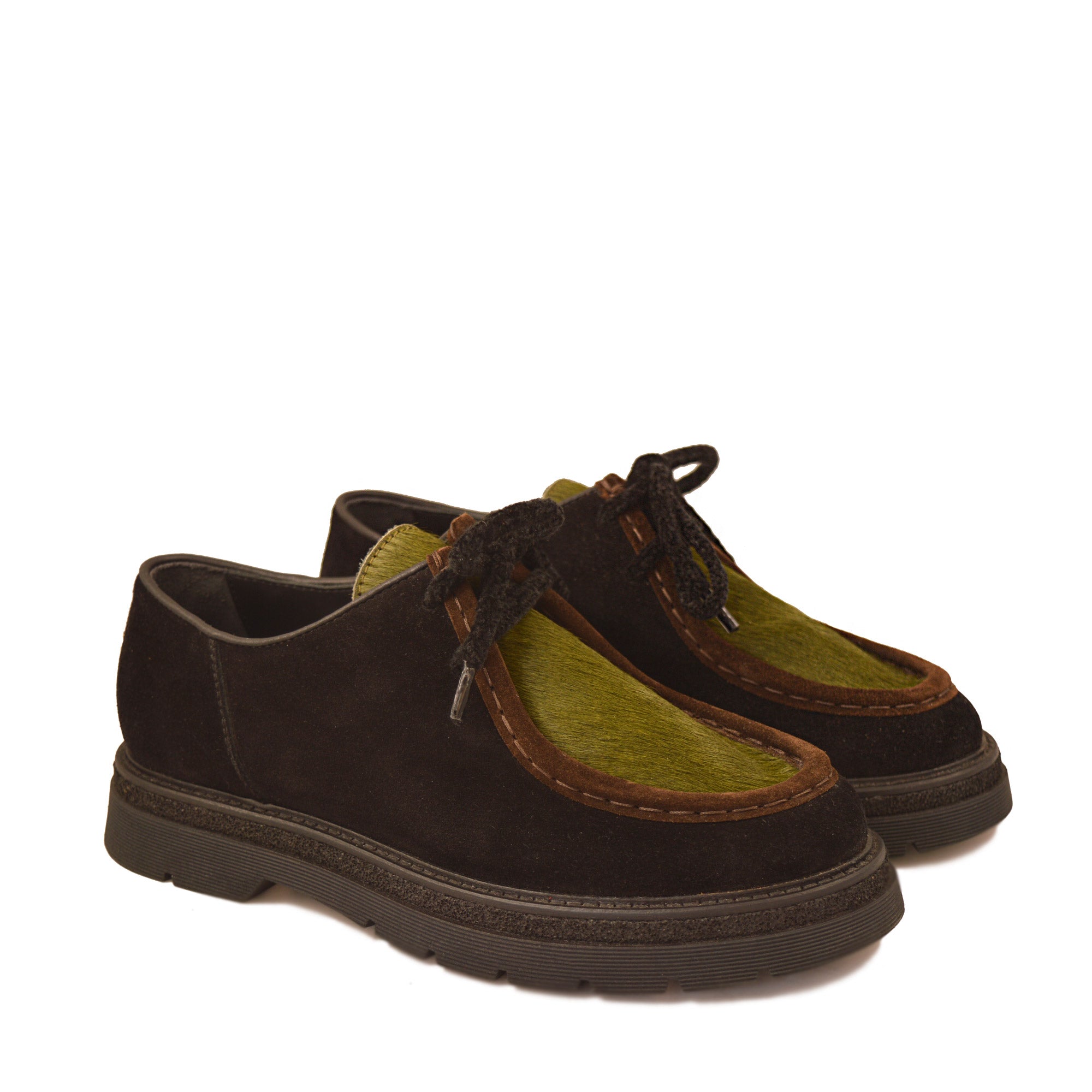 Perla Velour Nero Horsy Militare